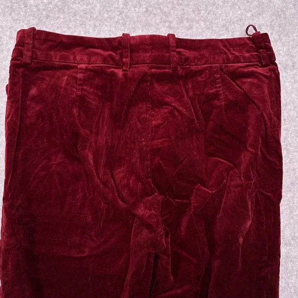 Loro Piana Burgundy Corduroy Pants Made in Italy Straight Leg Sz 42 IT 29 Waist - Picture 4 of 11